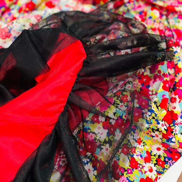 B. Darlin Spaghetti Strap Mesh Fit & Flare Dress - Picture 6 of 11